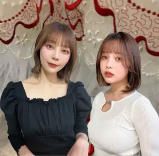 ショート ヘアアレンジ ひより🩷韓国ヘアー _髪質改善カラーのヘアスタイル