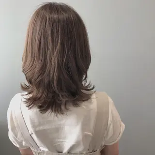 ミディアム カラー パーマ 艶髪/韓国レイヤー イノウエヒロキのヘアスタイル