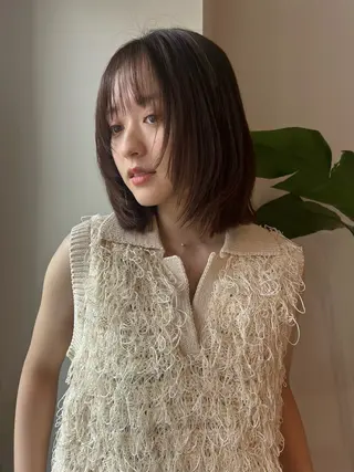 ミディアム カラー 美髪🧊ショート /ボブ/小由葵のヘアスタイル