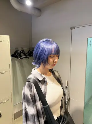 ミディアム カラー 韓国レイヤーカット /ダブルカラーのヘアスタイル