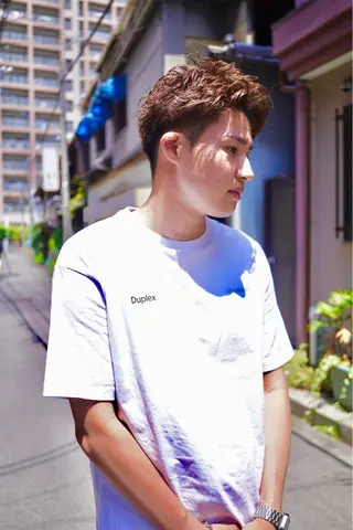 ショート カラー パーマ メンズ スパイキーショート /パーマ/山本孝明のヘアスタイル