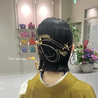 ミディアム バレイヤージュ/ヘア アレンジ/shionのヘアスタイル