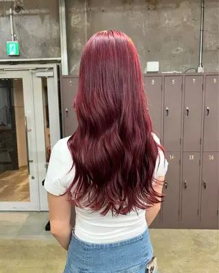 ロング 松井ゆら/ 酸性ストレート/暖色のヘアスタイル