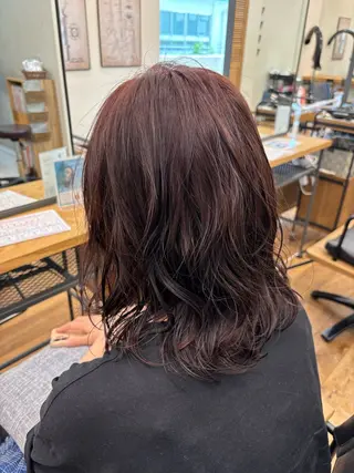ミディアム 横山 渚のヘアスタイル
