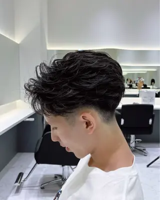 パーマ メンズ 常原 悠希のヘアスタイル