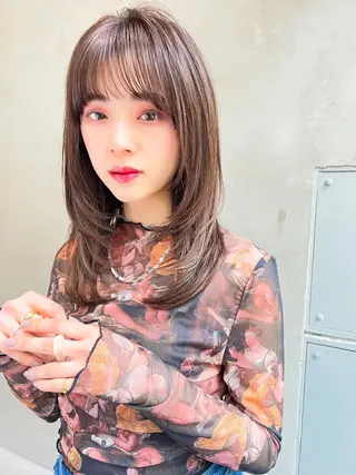 ロング カラー パーマ ヘアアレンジ ハイトーン/美髪矯正 🍃大江拓実のヘアスタイル