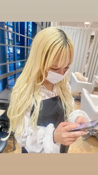 ロング 増井 彩乃のヘアスタイル