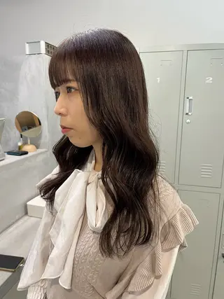 ロング カラー ブリーチなしカラー ダブルカラーエクステのヘアスタイル