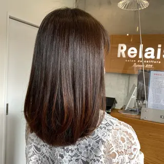 ミディアム 後藤 千絵のヘアスタイル