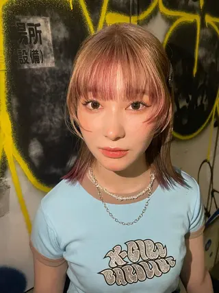 ミディアム カラー 博多ブリーチ /Ririkaのヘアスタイル