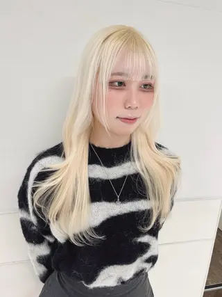 ロング カラー りおな/エクステ /ミルクティーカラーのヘアスタイル
