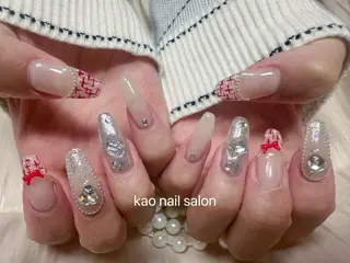 ネイル kao nail マグネット/長さだしのネイルデザイン