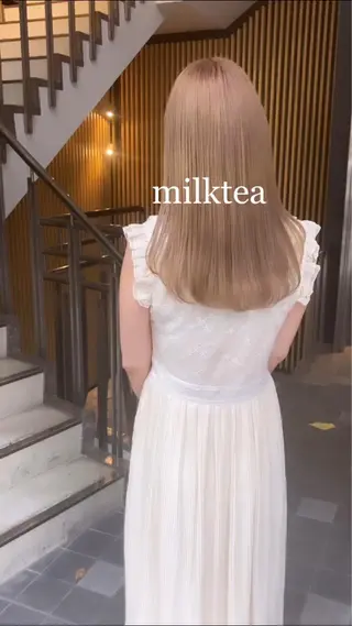 セミロング カラー Selenehair 三条本店のヘアスタイル