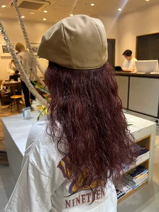 カラー パーマ beleefric 🩵黒木芽衣のヘアスタイル