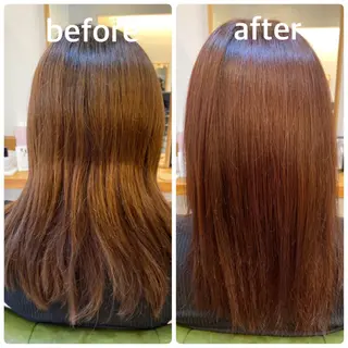 セミロング カラー エイト ウメダのヘアスタイル