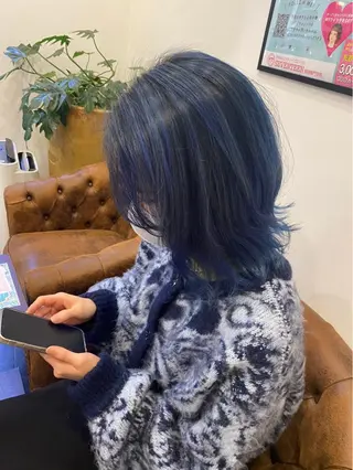 ミディアム カラー ☘️折戸結菜☘️ ハイトーンカラーのヘアスタイル