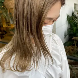 セミロング カラー 福田 真佑のヘアスタイル