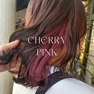 ミディアム カラー ハイトーン/暖色/ 眉/メイク/Rinaのヘアスタイル