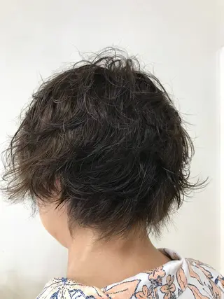 ショート カラー パーマ 横田 尚登のヘアスタイル
