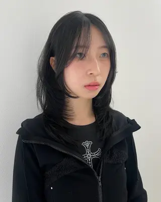 セミロング 💖韓国風💖 レイヤー/LISAのヘアスタイル