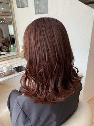 セミロング カラー 💛ハイトーン💛 りむのヘアスタイル