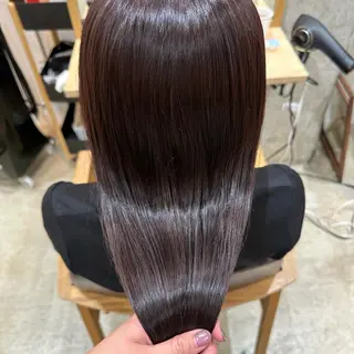 ミディアム カラー ボブ/レイヤー/ニュ アンスパーマ/小夏のヘアスタイル