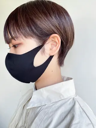 ショート nuu所属・💜ショート💜 ウルフ、ボブ二色亜美のヘアスタイル