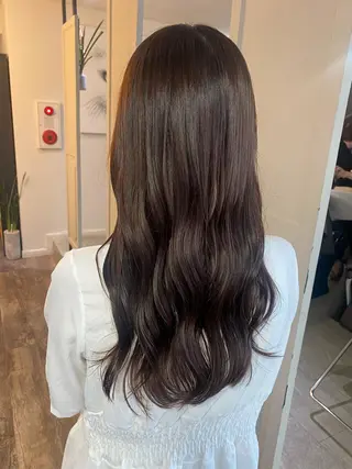 ロング カラー ボブ/透明感カラー 岸本涼奈のヘアスタイル