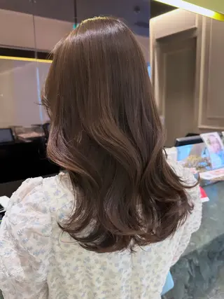 セミロング カラー 巻ける縮毛矯正/艶 カラーchika🩵のヘアスタイル