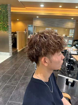ショート カラー パーマ ヘアアレンジ メンズ A 間明店所属・夜営業/髪質改善 金沢/tatsukiのヘアスタイル