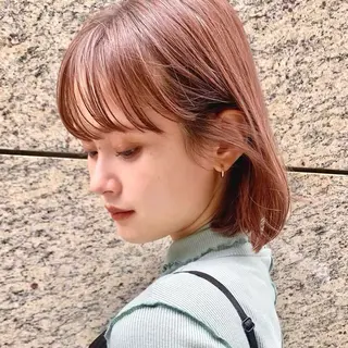 ミディアム カラー 🌱小顔ヘア/ボブ ミディアム/双葉🌱のヘアスタイル