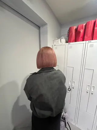 ショート aoi/暖色カラー/ プツッとボブ🎀のヘアスタイル