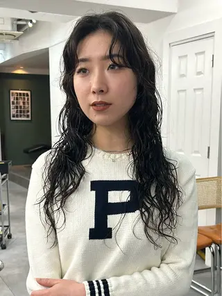 ロング パーマ レイヤーボブ/ 艶カラー/サナ🌼のヘアスタイル