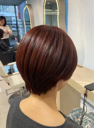 ショート 艶カラー/カット モデル募集中/あやかのヘアスタイル