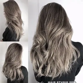 カラー hair studio Zen〜kalon所属・Jura／ボブ ／ブリーチなしカラーのヘアスタイル