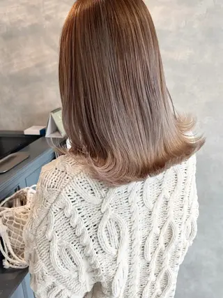 ミディアム カラー ヘアアレンジ 韓国モテhair🍑 momoのヘアスタイル