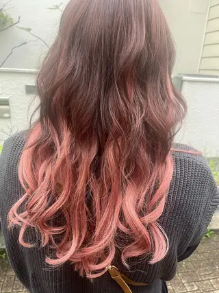 セミロング カラー 原宿サロン代表 デザインカラー伊藤卓のヘアスタイル