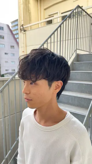 ミディアム メンズ GO TODAYシェアサロン大名店所属・濵武 尚人のヘアスタイル