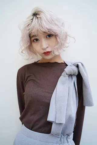 ミディアム カラー ヘアアレンジ 💈Chlom💈_ 公式_NewOpenのヘアスタイル