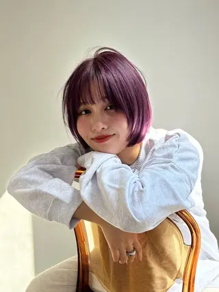カラー yuka/ 透明感カラーのヘアスタイル