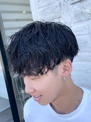 ショート パーマ メンズ アタ ムのヘアスタイル