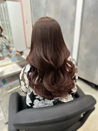 ロング カラー 顔周り似合わせ・巻け るレイヤー水谷航大のヘアスタイル