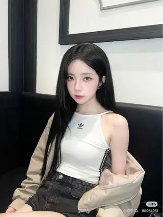 ロング 🤍韓国暗髪 レイヤー🤍きょうのヘアスタイル