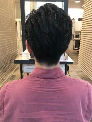 ショート カラー パーマ メンズ メンズサロン💈 吉岡陽【中野】のヘアスタイル