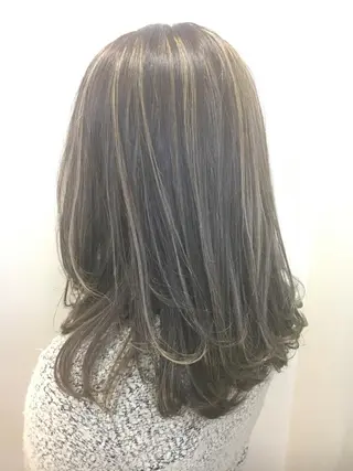 ミディアム カラー 永井 大希のヘアスタイル