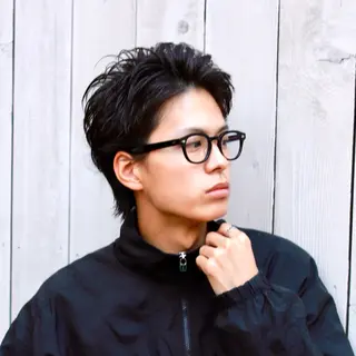 メンズ スパイキーショート 大人パーマ 丸山のヘアスタイル