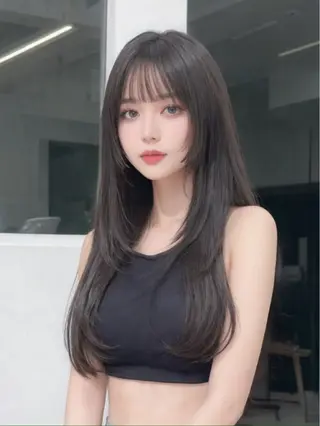 ロング カラー パーマ 巻ける縮毛矯正 Sachi🐰のヘアスタイル