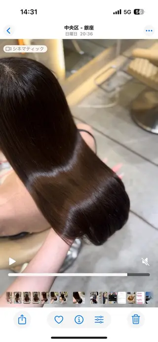 セミロング 縮毛矯正Rina🩶 銀座のヘアスタイル