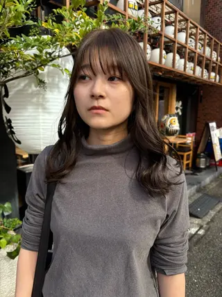 セミロング カラー sakura🌸 レイヤー/韓国ヘアのヘアスタイル