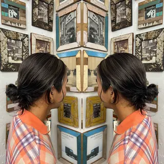 セミロング カラー レイヤー/ボブ/ ミニボブ/AOIのヘアスタイル